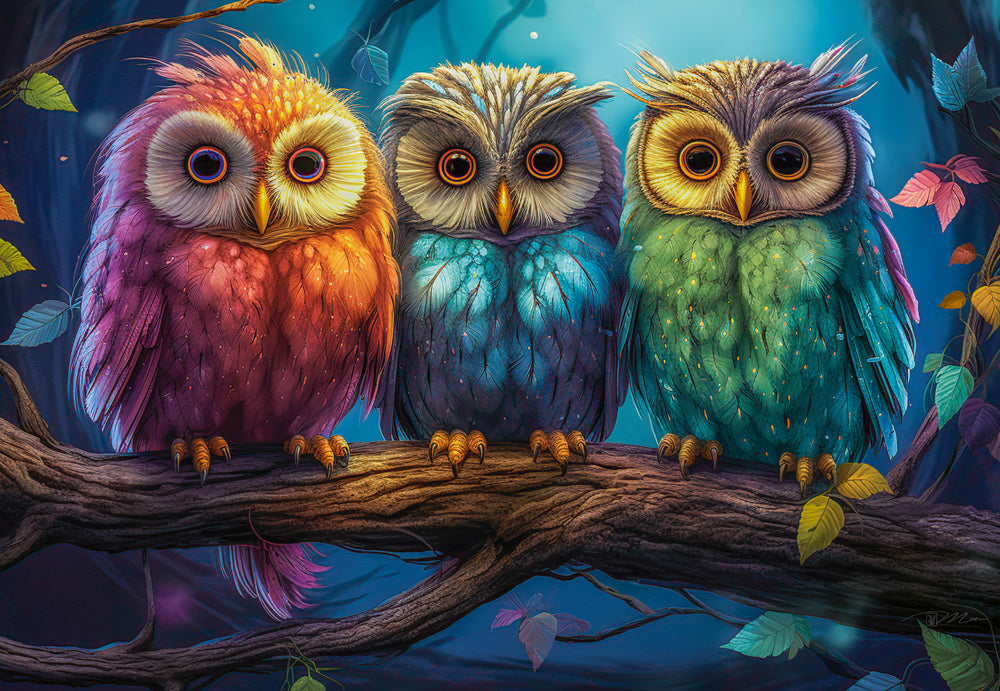 Colorful Owls – 1000 Piece Puzzle