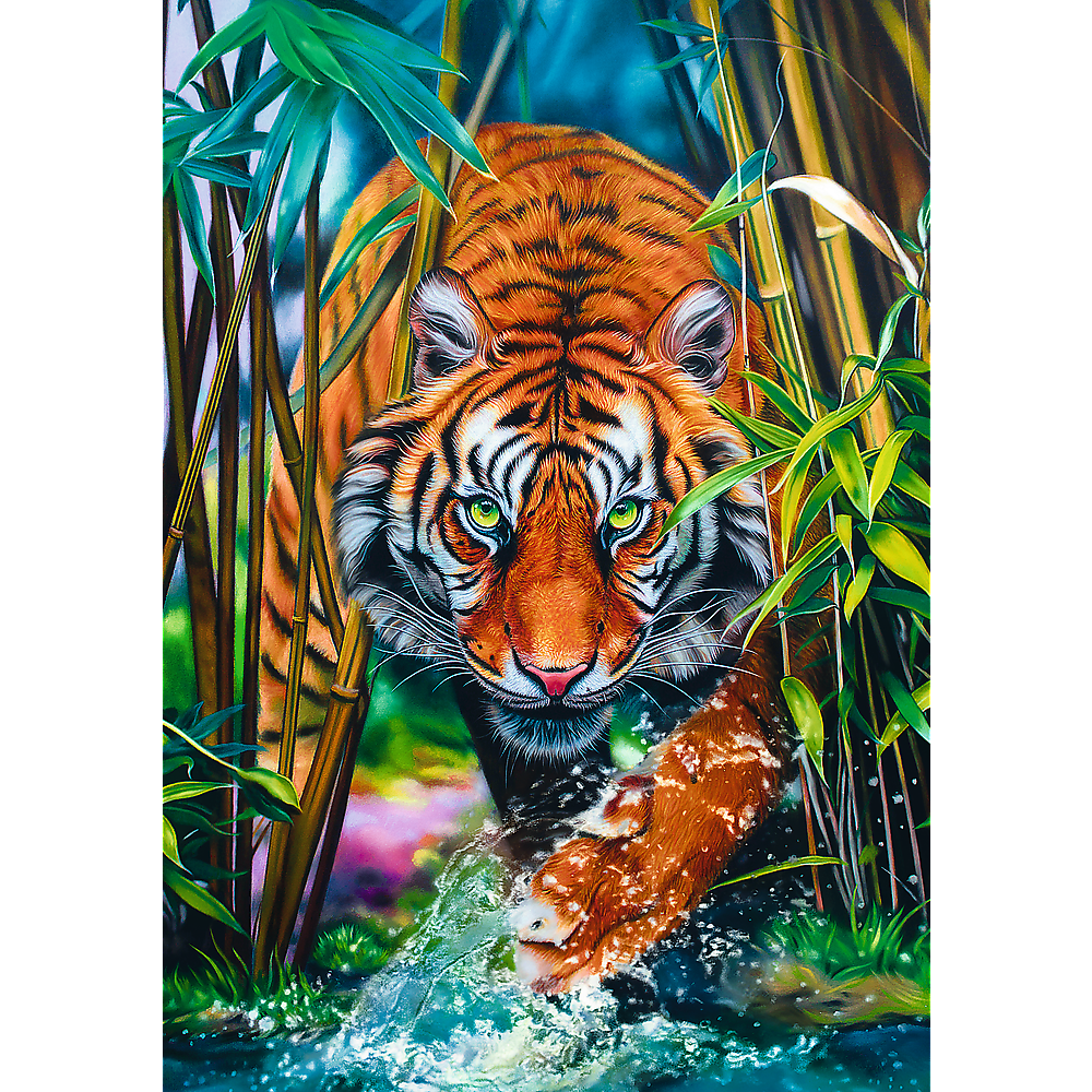 Grasping Tiger, Jungle Cat – 1000 Piece Jigsaw Puzzle