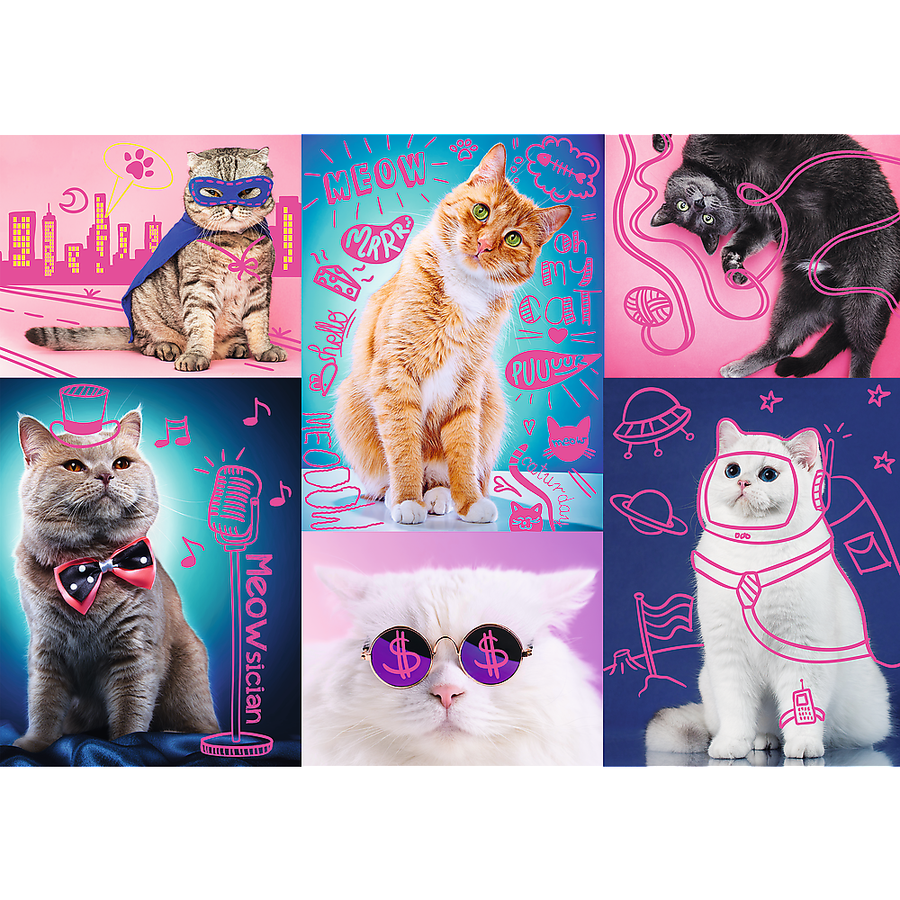 Super Cats – 1000 Piece Jigsaw Puzzle