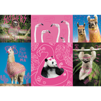 Crazy Animals, Silly Animals, Panda, Llama, Sloth, Flamingo - 1000 Piece Jigsaw Puzzle