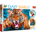 Facing a Tiger - 600 Piece Shaped Jigsaw Puzzle