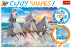 Horses Gallop Among the Waves - 600 Piece Shaped Jigsaw Puzzle