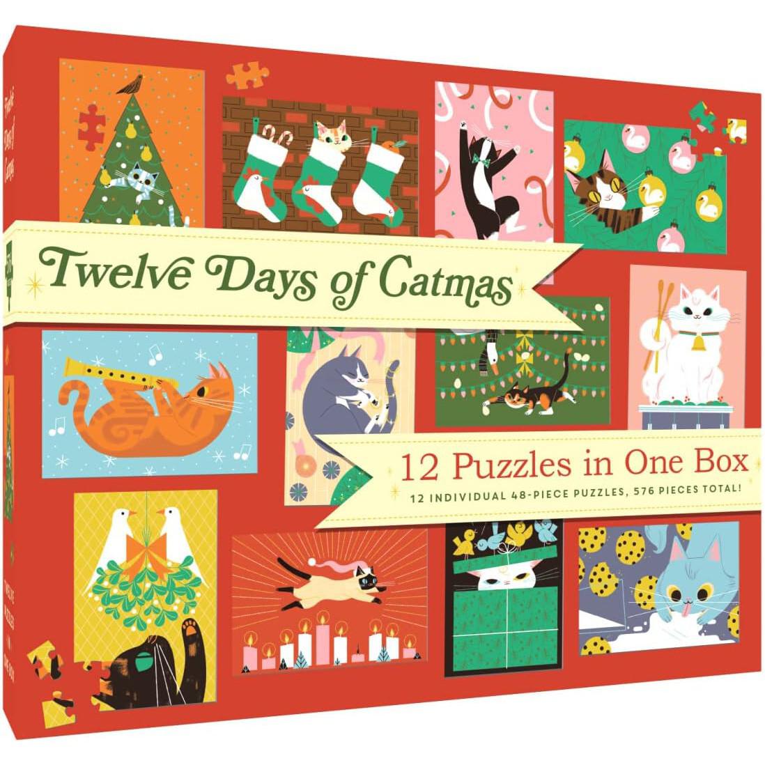 12 Days of Catmas – 576 Piece Jigsaw Puzzle Set