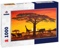 Sunset with African Animals – 1000 Piece Wildlife Puzzle