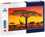 Sunset with African Animals – 1000 Piece Wildlife Puzzle
