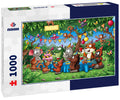 Animal friends celebrate birthday in the jungle 1000pc Puzzle