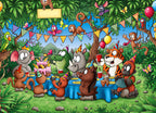 Animal friends celebrate birthday in the jungle 1000pc Puzzle