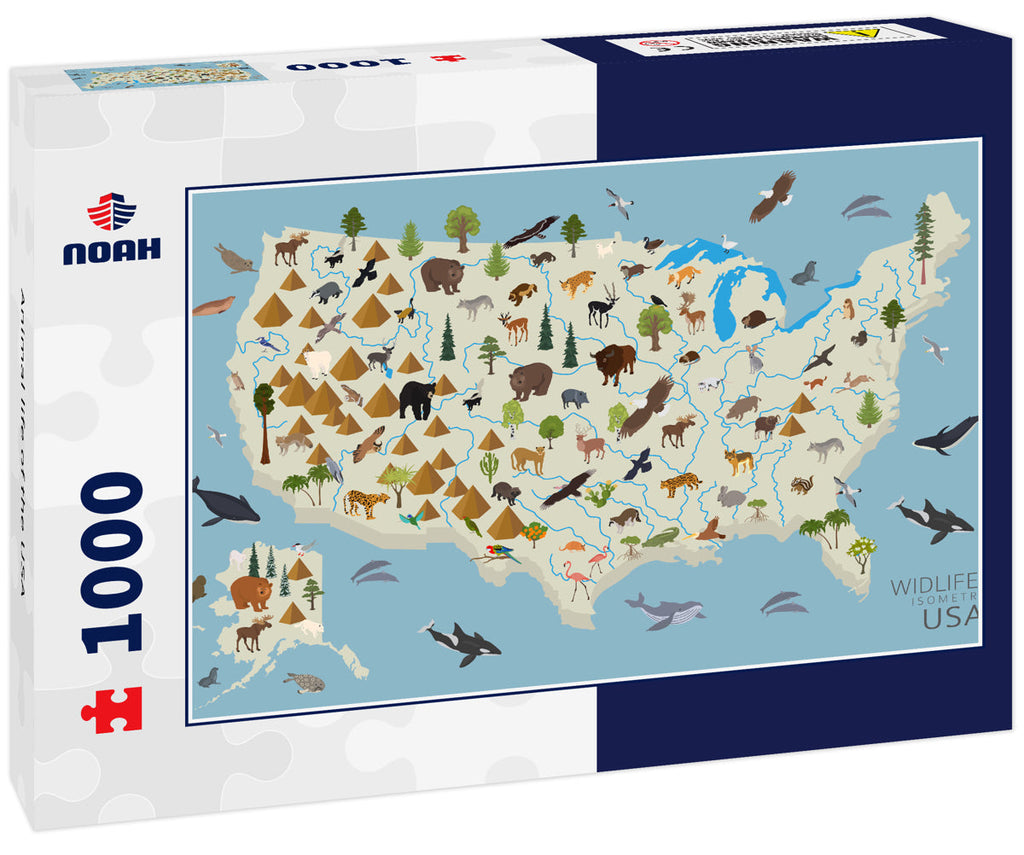 Animal Life of the USA – 1000 Piece Wildlife Puzzle