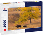 USA, South Dakota, Custer State Park. Bison mother and calf 1000pc Puzzle