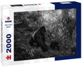Mountain Gorilla with Baby – 2000 Piece Adult B&W Wildlife Puzzle