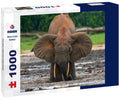 Forest Elephant Drinking – 1000 Piece B&W Wildlife Puzzle