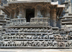 Facade and decorative friezes with animal figures, Chennakeshava temple. Belur, Karnataka. South East view 1000pc Puzzle