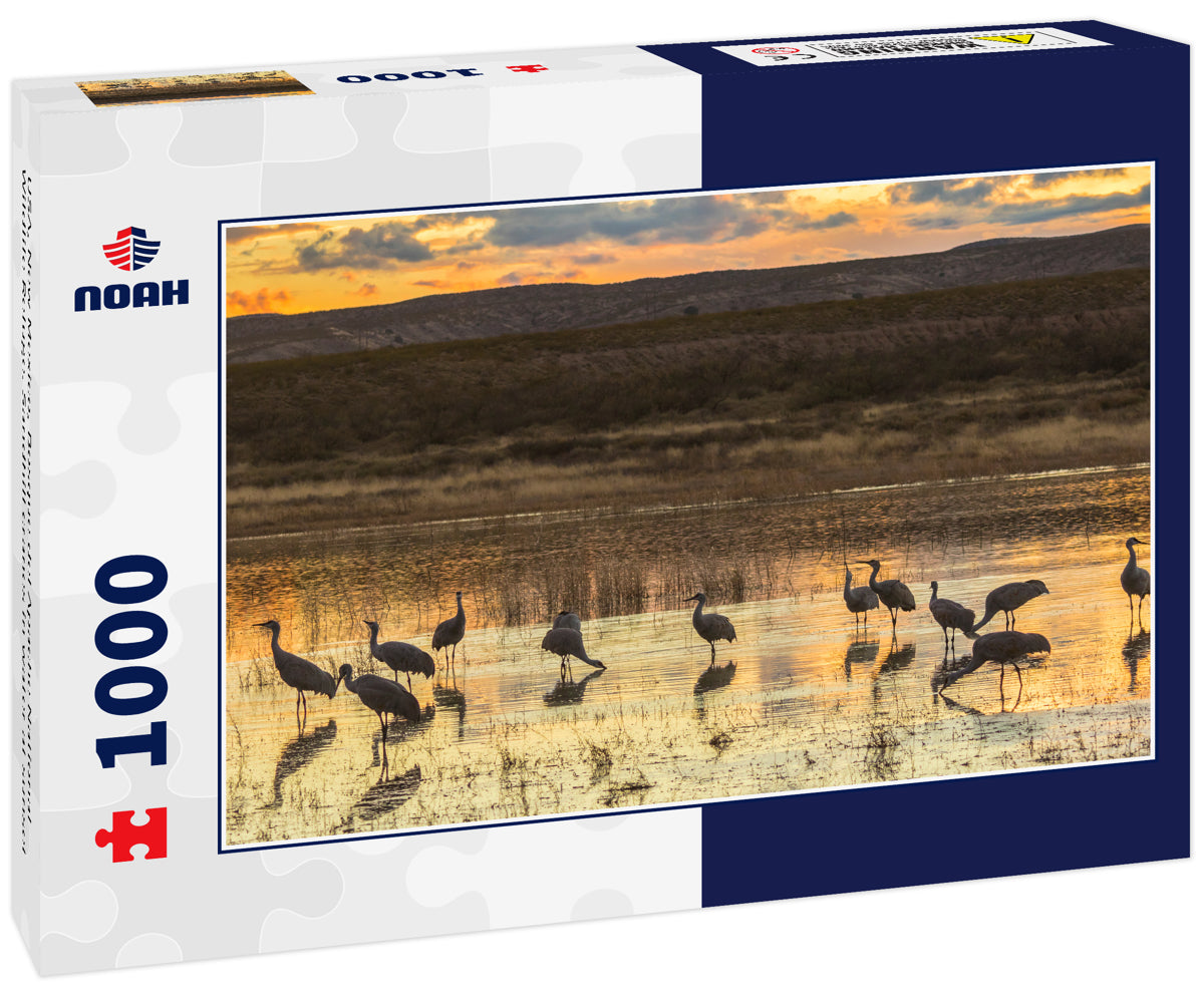 Sandhill Cranes at Sunset – 1000 Piece Wildlife Puzzle