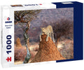 Leopard standing on a termite hill in Namibia, Africa. 1000pc Puzzle