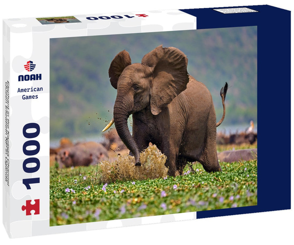 Elephant in the Kazinga Channel – 1000 Piece Wildlife Puzzle