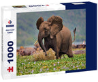 Elephant in the Kazinga Channel – 1000 Piece Wildlife Puzzle
