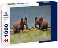Elephant Fight at Kazinga Channel – 1000 Piece Wildlife Puzzle