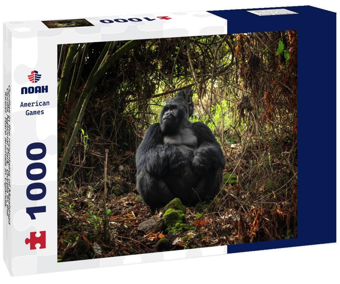 Mountain gorillas in Mgahinga Gorilla National Park, Uganda. 1000pc Puzzle