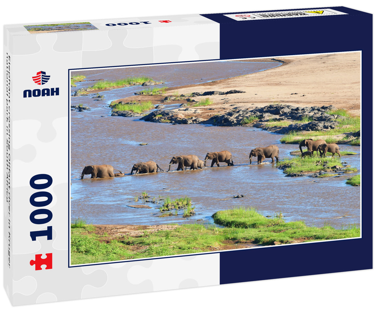 Elephant Crossing Olifant River – 1000 Piece Wildlife Puzzle