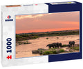 Elephant Crossing the Mara River – 1000 Piece Wildlife Puzzle