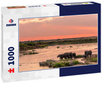Elephant Crossing the Mara River – 1000 Piece Wildlife Puzzle