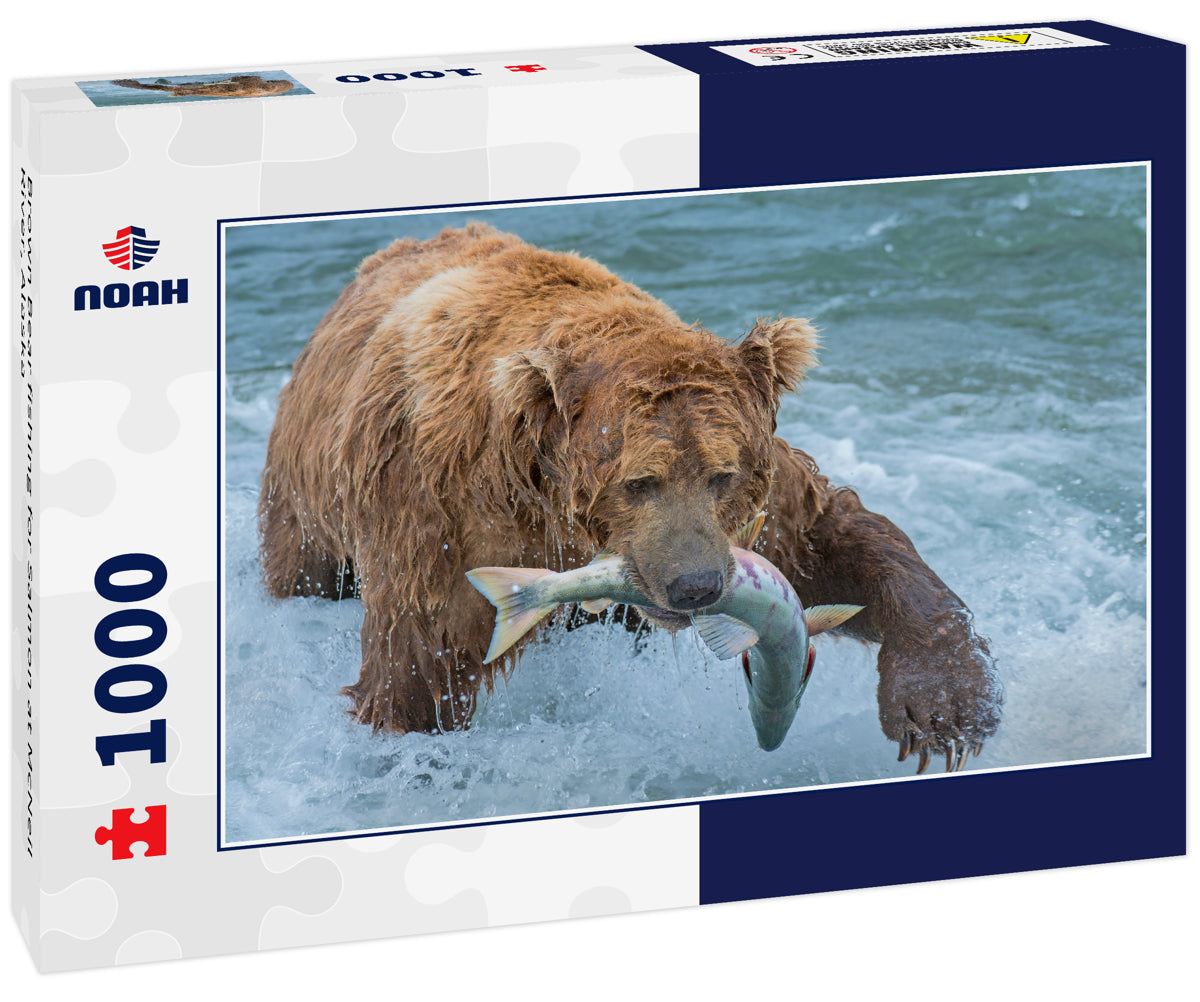 Brown Bear fishing for Salmon at McNeil River, Alaska 1000pc Puzzle