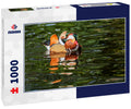 Drake of Mandarin Duck (Aix galericulata) in Los Angeles County arboretum, Los Angeles, California, USA 1000pc Puzzle