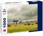 African Savannah Elephants Migrating – 1000 Piece Wildlife Puzzle