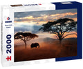 Wild African Elephant on the Savannah – 2000 Piece Adult Wildlife Puzzle