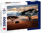 Wild African Elephant on the Savannah – 2000 Piece Adult Wildlife Puzzle