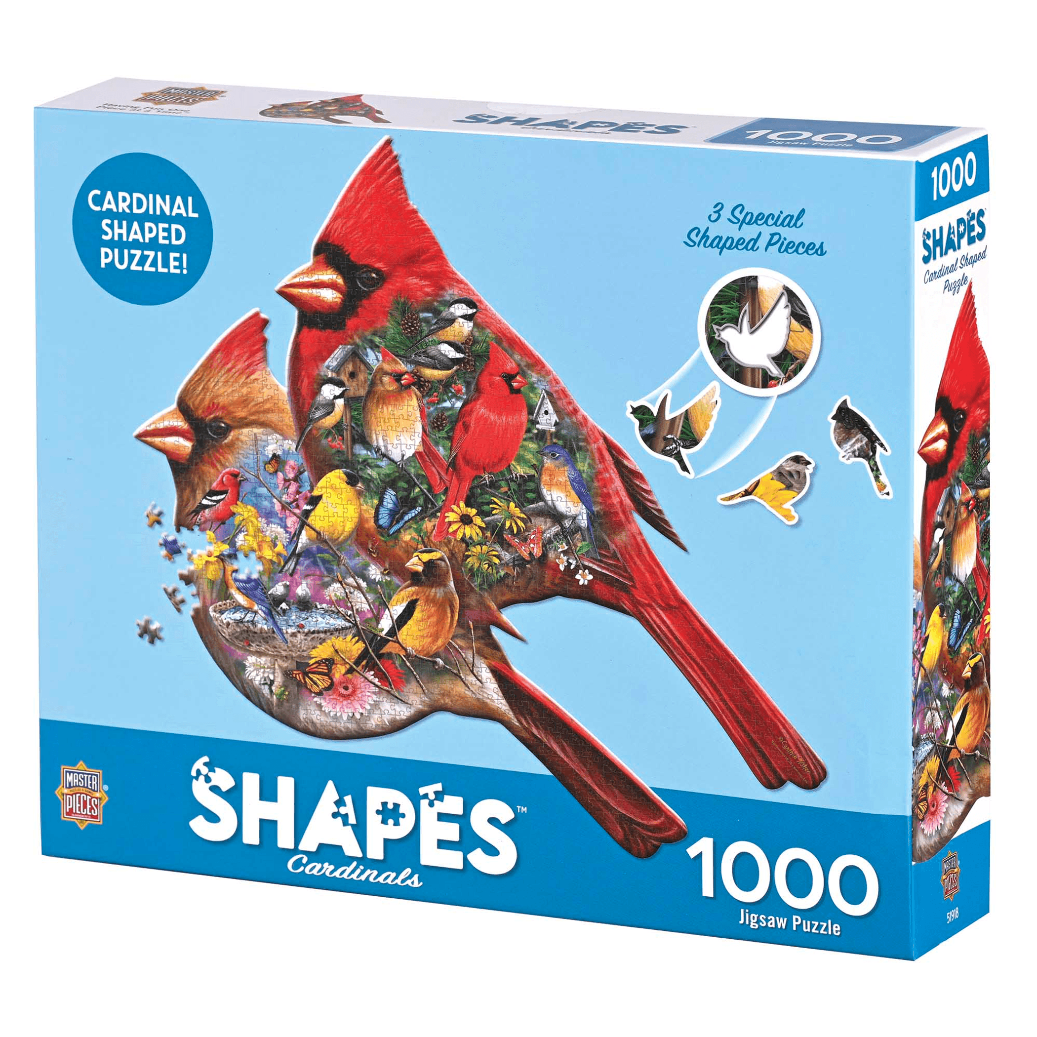 Cardinal - 1000 Piece Shaped Jigsaw Puzzle