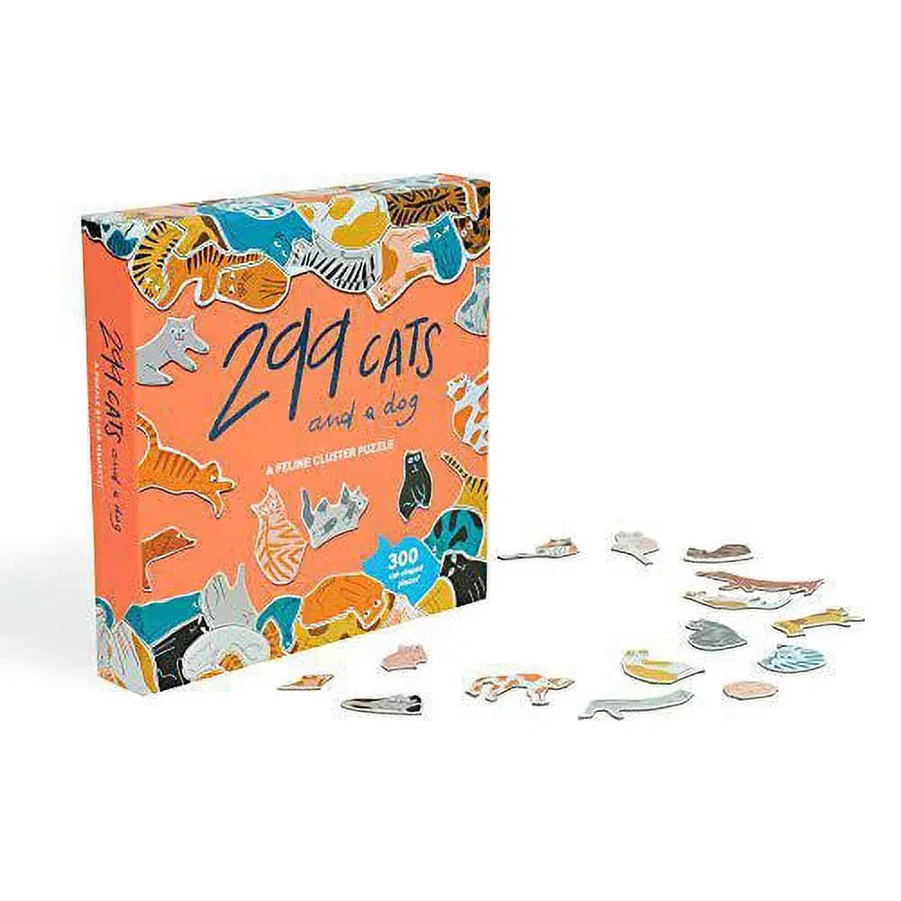 299 Cats & A Dog – 300 Piece Cluster Jigsaw Puzzle