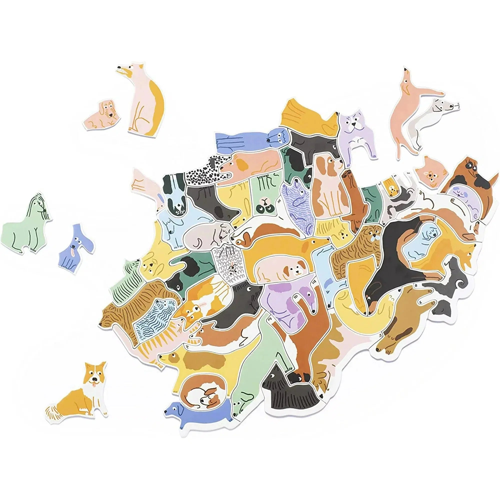 299 Dogs & A Cat – 300 Piece Cluster Jigsaw Puzzle