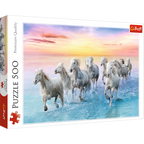 Galloping White Horses - 500 Piece Jigsaw Puzzle