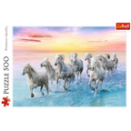 Galloping White Horses - 500 Piece Jigsaw Puzzle