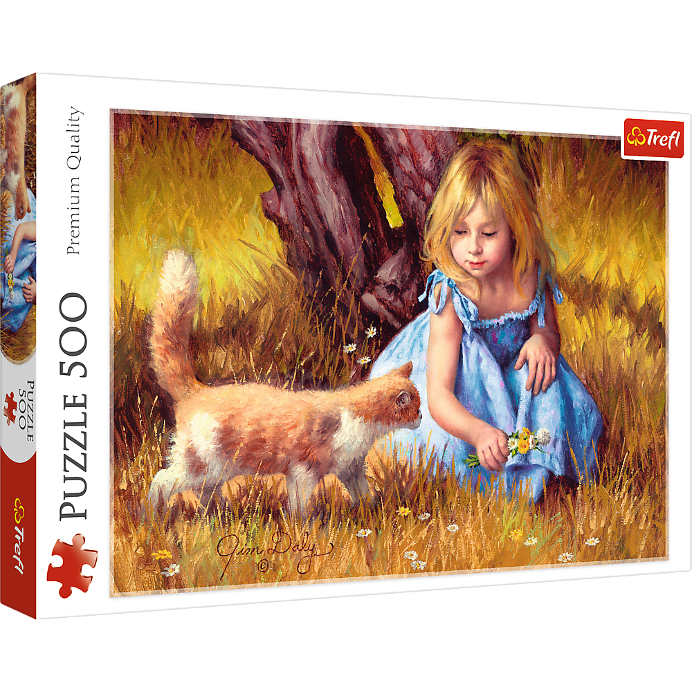 Little Girl and Cat – 500 Piece Jigsaw Puzzle