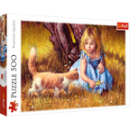 Little Girl and Cat – 500 Piece Jigsaw Puzzle