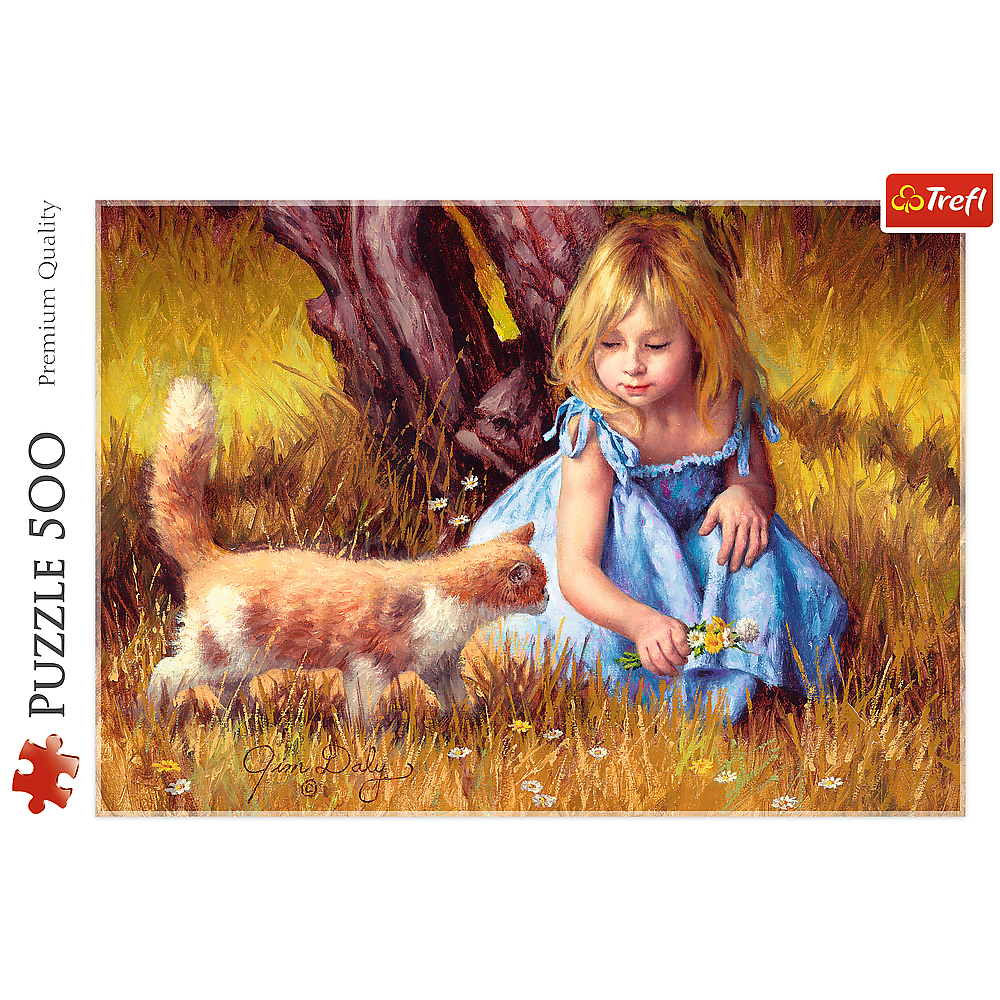 Little Girl and Cat – 500 Piece Jigsaw Puzzle