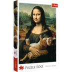 Mona Lisa and a Purring Kitty - 500 Piece Jigsaw Puzzle