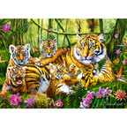 Family of Tigers - 500 Piece Jigsaw Puzzles