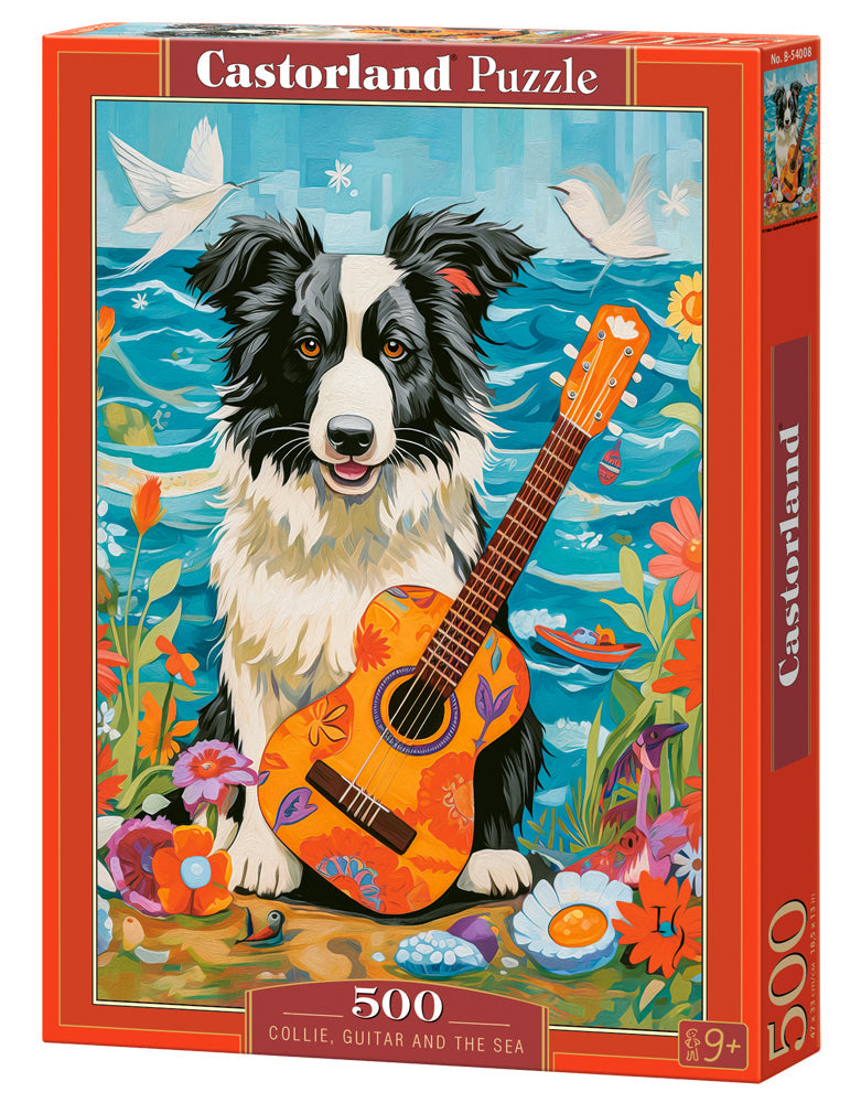 Dog With Guitar – Border Collie 500 Piece Puzzle