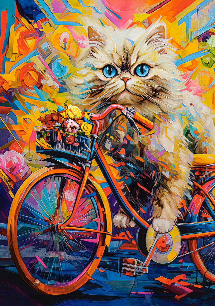Kitten's Floral Ride - 500 Piece Jigsaw Puzzle