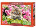 Kitten in Flower Garden - 500 Piece Jigsaw Puzzle