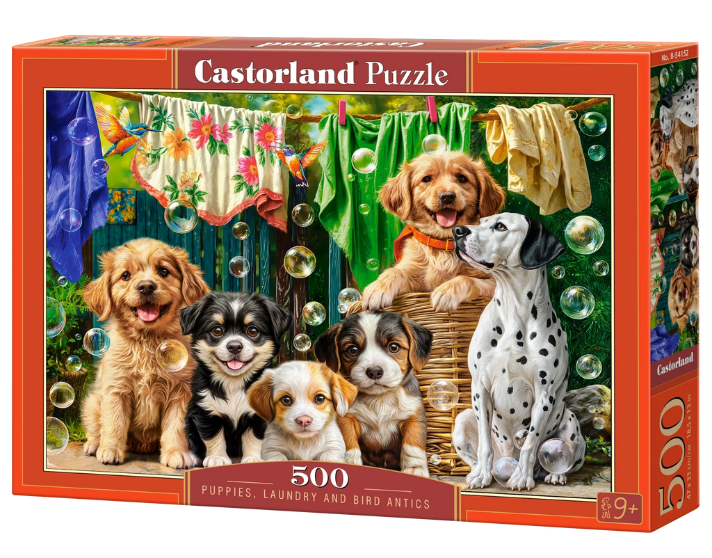 Laundry Puppies – 500 Piece Dog Puzzle