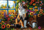 Blooming Cat Meditation - 1000 Piece Jigsaw Puzzle