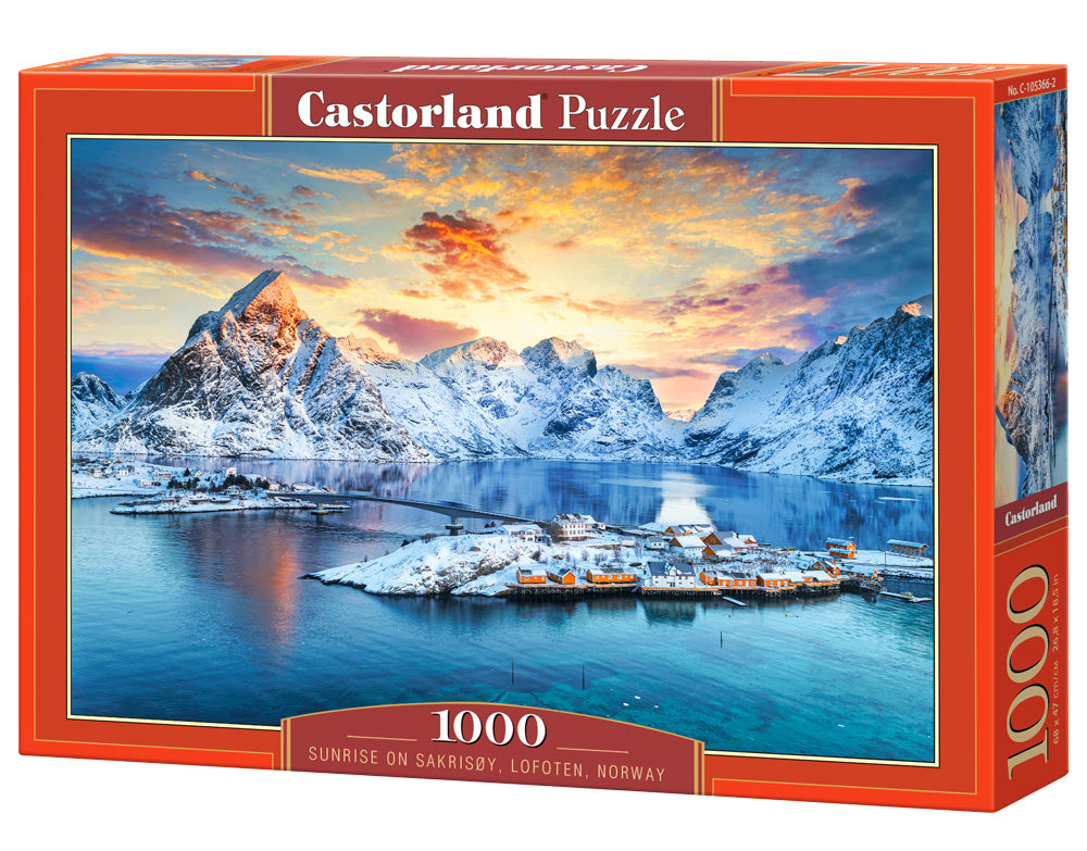 Sunrise on Sakrisøy - 1000 Piece Jigsaw Puzzle