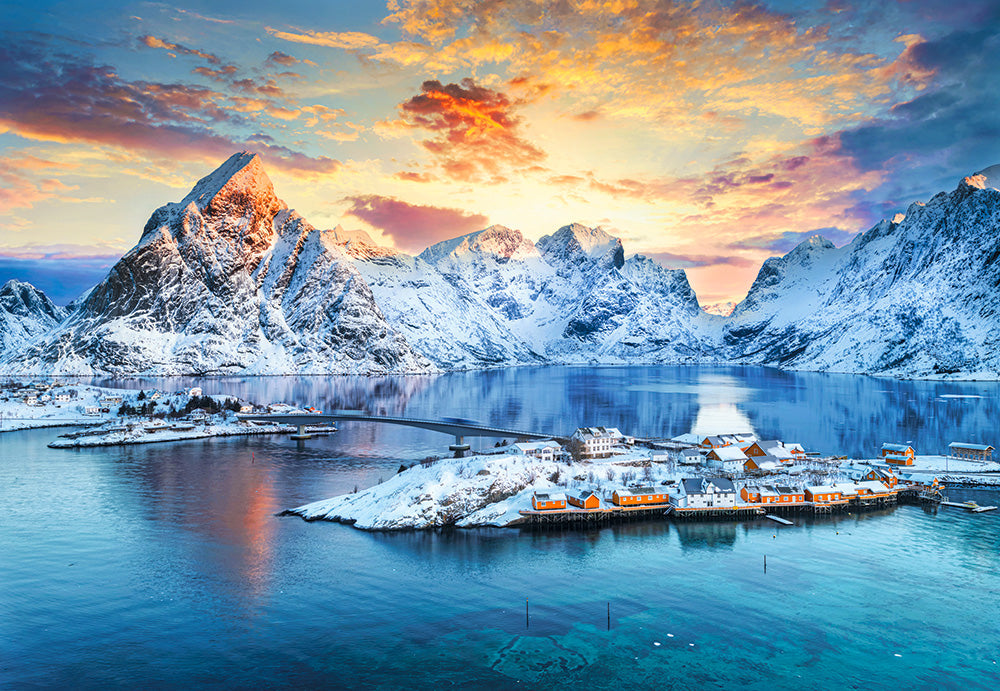 Sunrise on Sakrisøy - 1000 Piece Jigsaw Puzzle