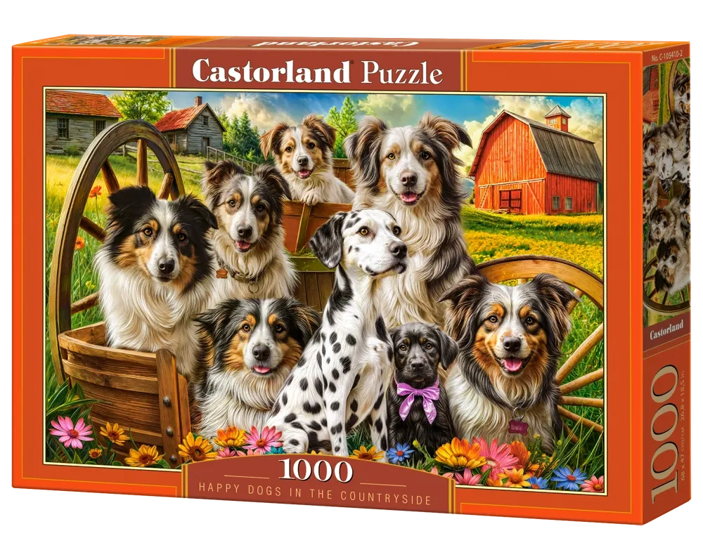 Happy Dogs in the Countryside – 1000 Piece Dog Puzzle