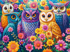 Flower Owl Meeting – 3000 Piece Puzzle for Adults