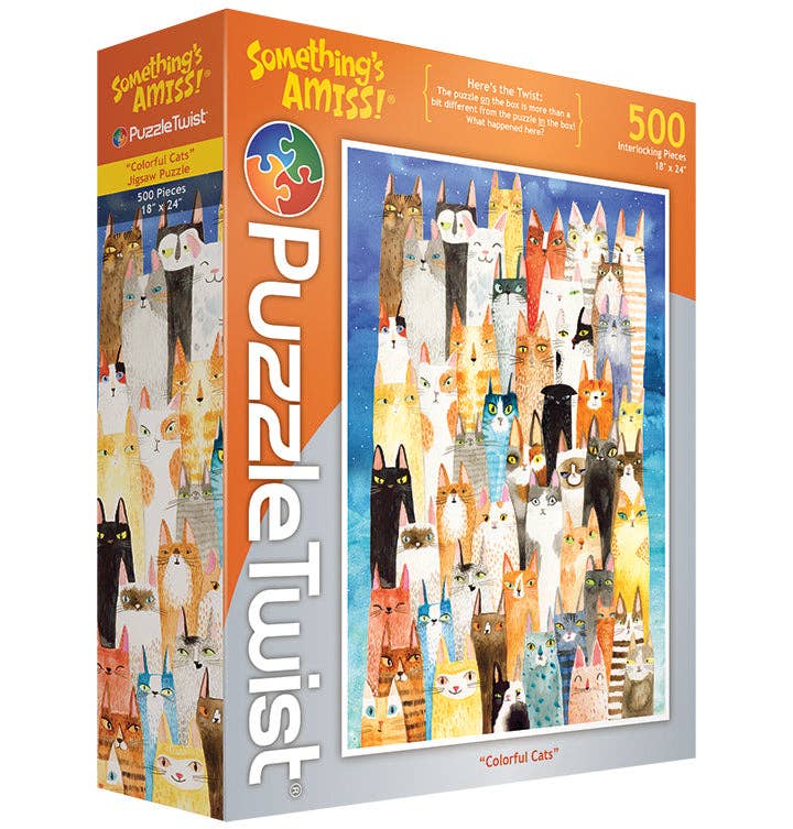 Colorful Cats – 500 Piece Jigsaw Puzzle
